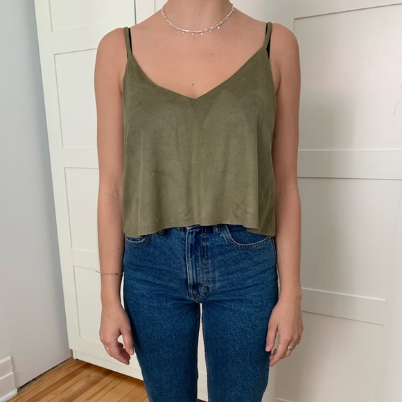 Suede Kaki tank top from Forever 21 - Picture 1 of 3